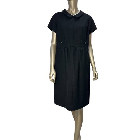 Chanel Classic Black Wool Dress - Size FR44 - Picture 1 of 6
